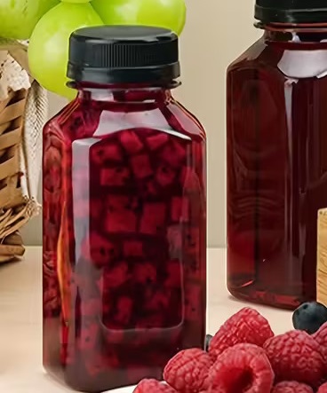 Malinový sirup s kúskami ovocia